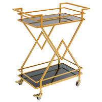 SERVIERWAGEN in Messingfarben  - Messingfarben, Design, Glas/Kunststoff (65/35,5/79cm) - Kare-Design