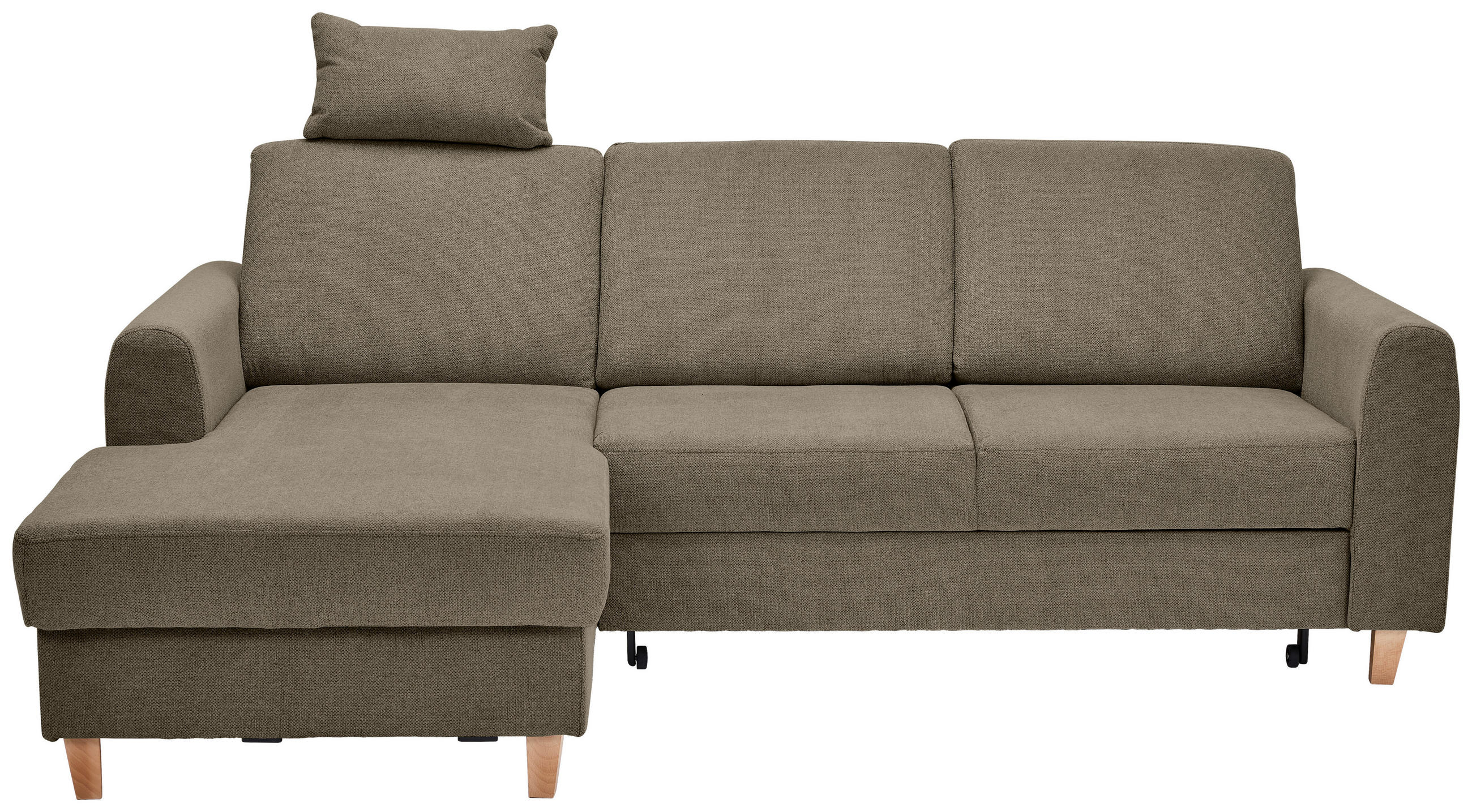 HÖRNSOFFA i flatväv brun  - bokfärgad/brun, Klassisk, trä/textil (166/241cm) - MID.YOU