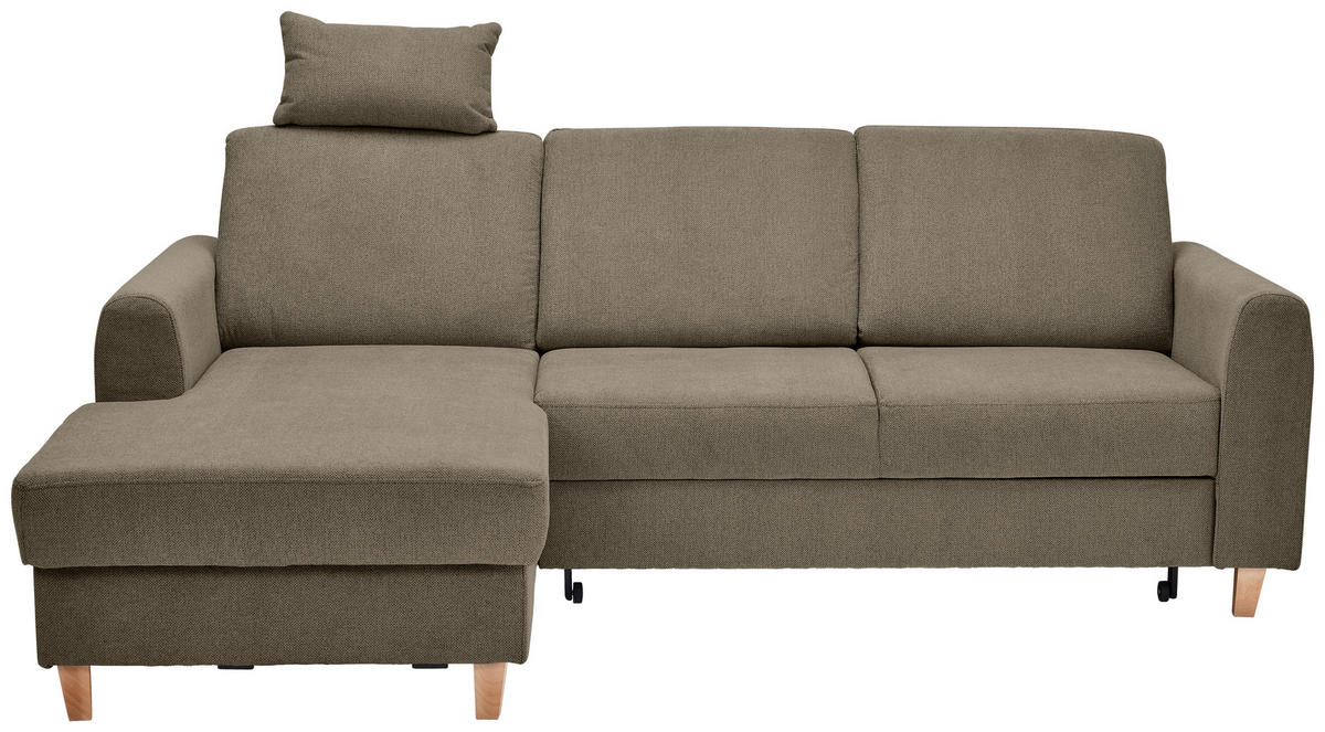 HÖRNSOFFA i flatväv brun  - bokfärgad/brun, Klassisk, trä/textil (166/241cm) - MID.YOU