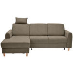 ECKSOFA  in Flachgewebe Braun  - Buchefarben/Braun, KONVENTIONELL, Holz/Textil (166/241cm) - Carryhome