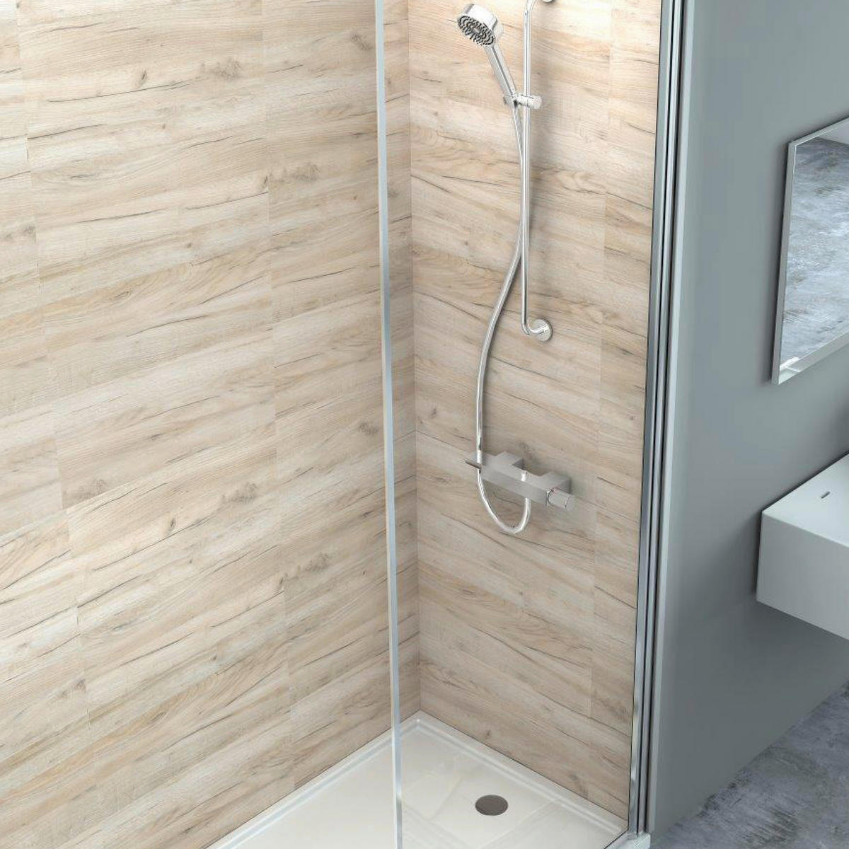WANDPANEEL Baridecor Aqua Alteiche  - Alteiche, Design, Kunststoff (60/30/0,4cm)