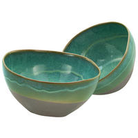 SCHALE 2-teilig 18 cm   - Olivgrün, Trend, Keramik (18cm) - Creatable