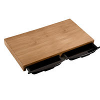 SCHNEIDEBRETT    50/28,5/4,5 cm  - Schwarz/Braun, Basics, Holz/Kunststoff (50/28,5/4,5cm) - Kesper
