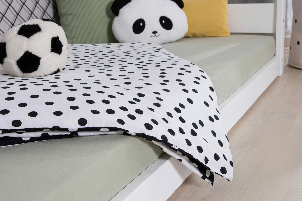 POSTEĽ S ÚLOŽNÝM PRIESTOROM, 90/200 cm biela - biela/prírodná farba, Modern, drevo/textil (90/200cm) - MID.YOU