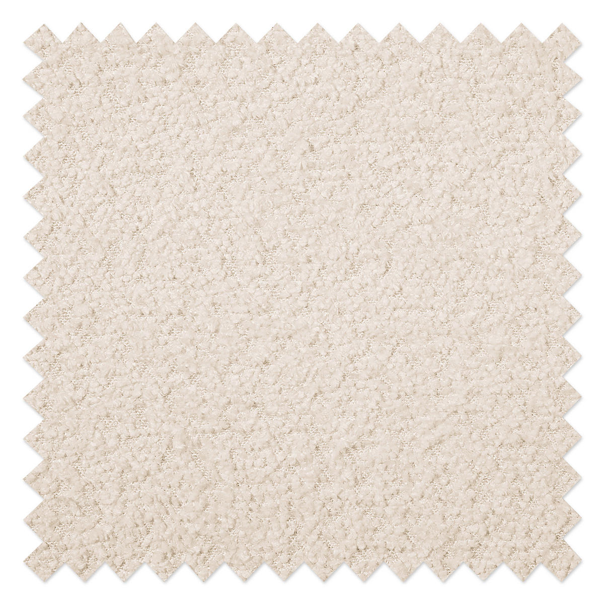 ECKSOFA inkl. Hocker Ariella Weiß Bouclé  - Naturfarben/Weiß, Design, Holz/Textil (231/161cm) - Livetastic