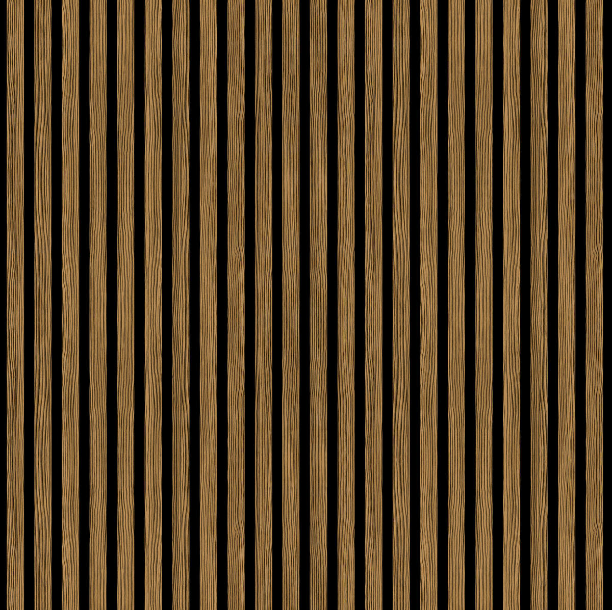 AKUSTIKPANEEL Zebrano foliert Braun 57.25/1.9/240 cm  - Braun, KONVENTIONELL, Holzwerkstoff/Textil (57.25/1.9/240cm)