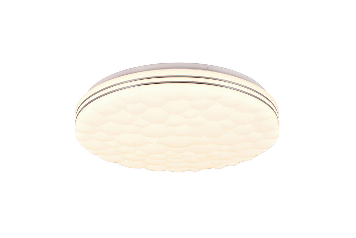 LED-DECKENLEUCHTE Tiger 38/7 cm   - Weiß, Basics, Kunststoff (38/7cm)