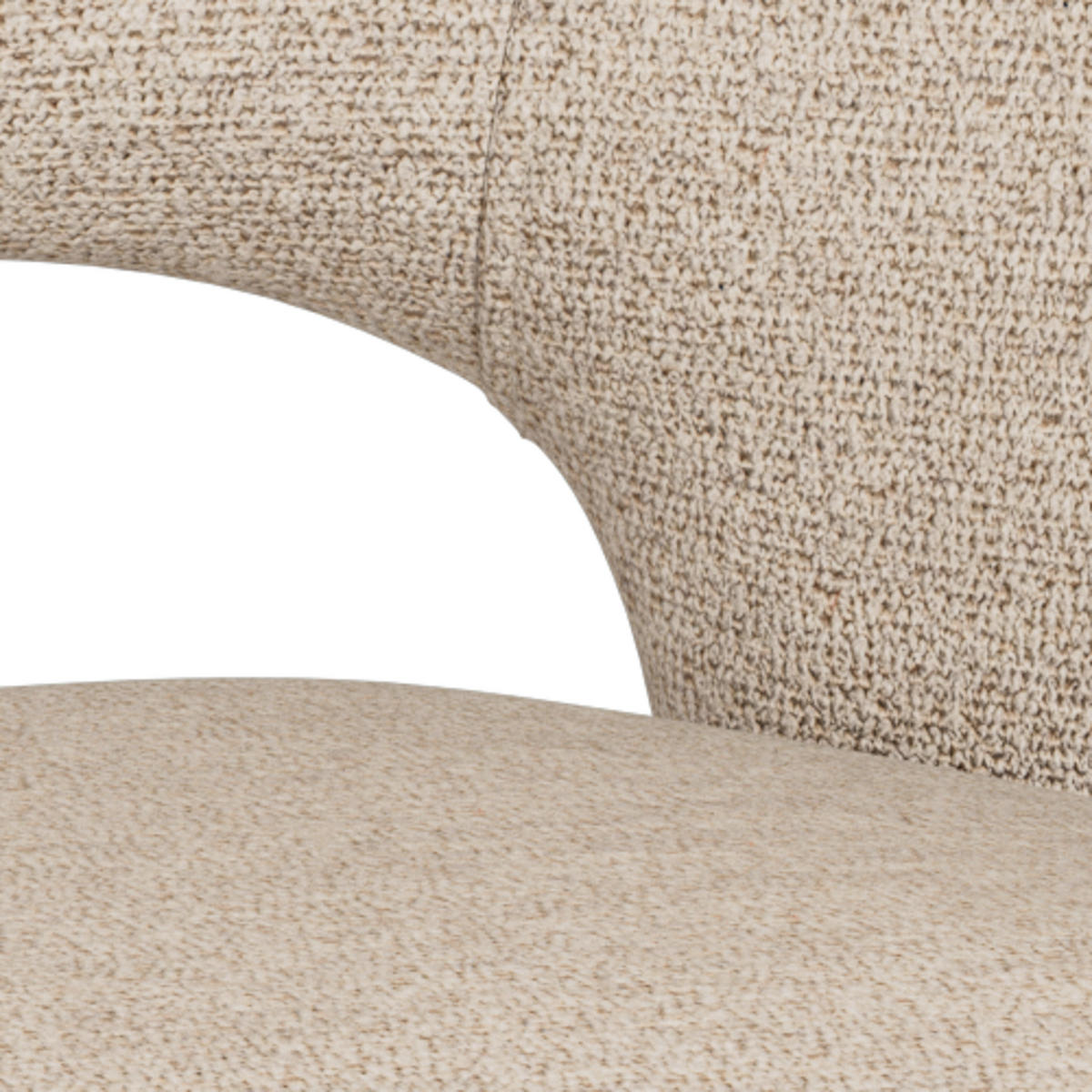 ARMLEHNSTUHL   Bouclé  - Beige, MODERN, Textil/Metall (64,5/80/56,50cm) - MID.YOU