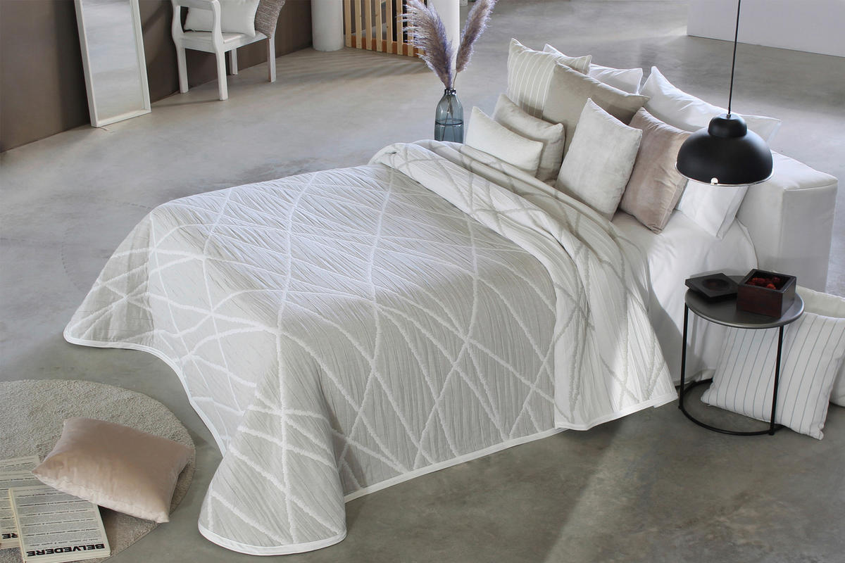 PREGRINJALO   250/270 cm       bela, bež, sivobež, ekru  - sivobež/bela, Konvencionalno, tekstil (250/270cm) - Reig Marti