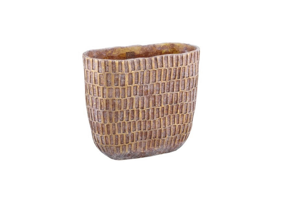 CVETLIČNI LONČEK    kamen  - rjava, Basics, kamen (40/20/36cm)