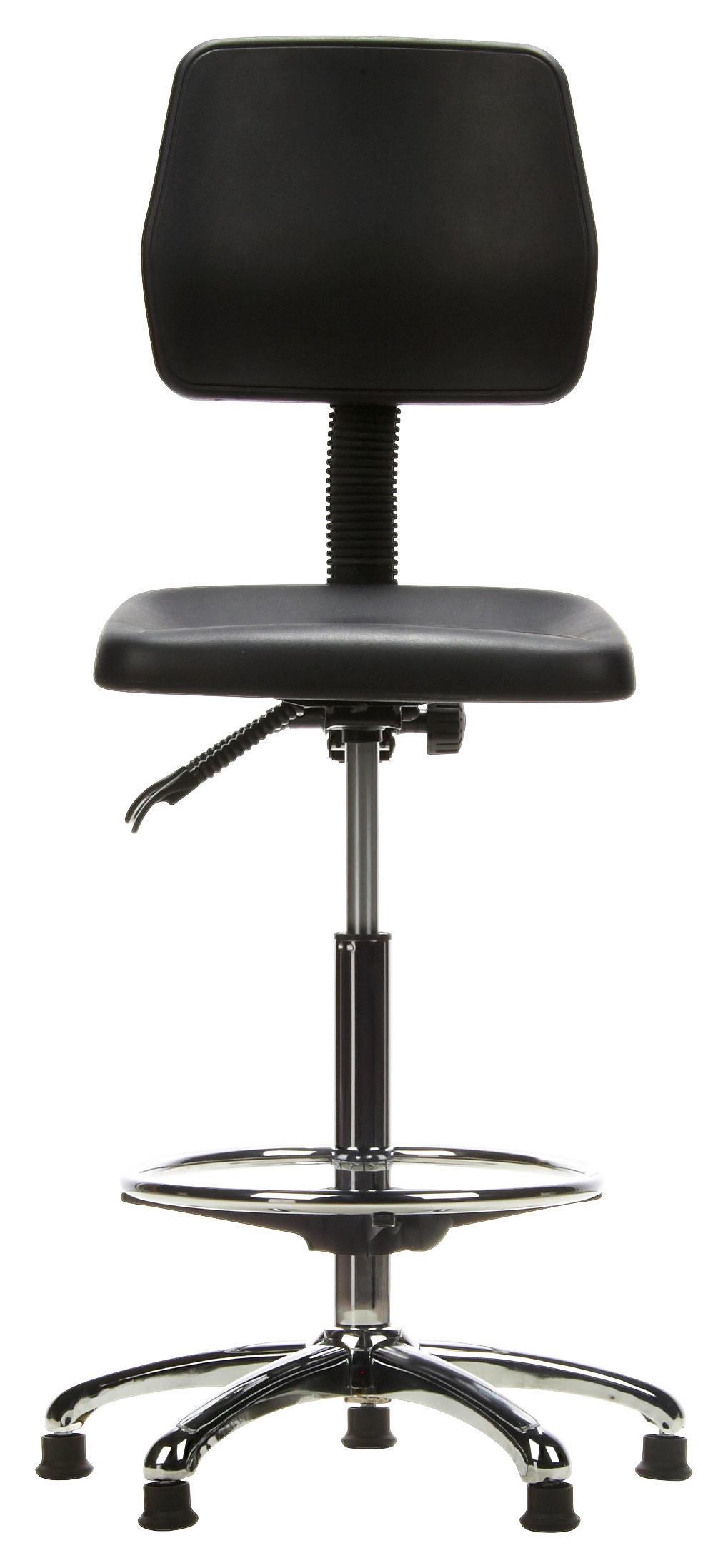 KONTORSPALL  svart, kromfärg  - kromfärg/svart, Modern, metall/plast (42/129/40cm) - MID.YOU