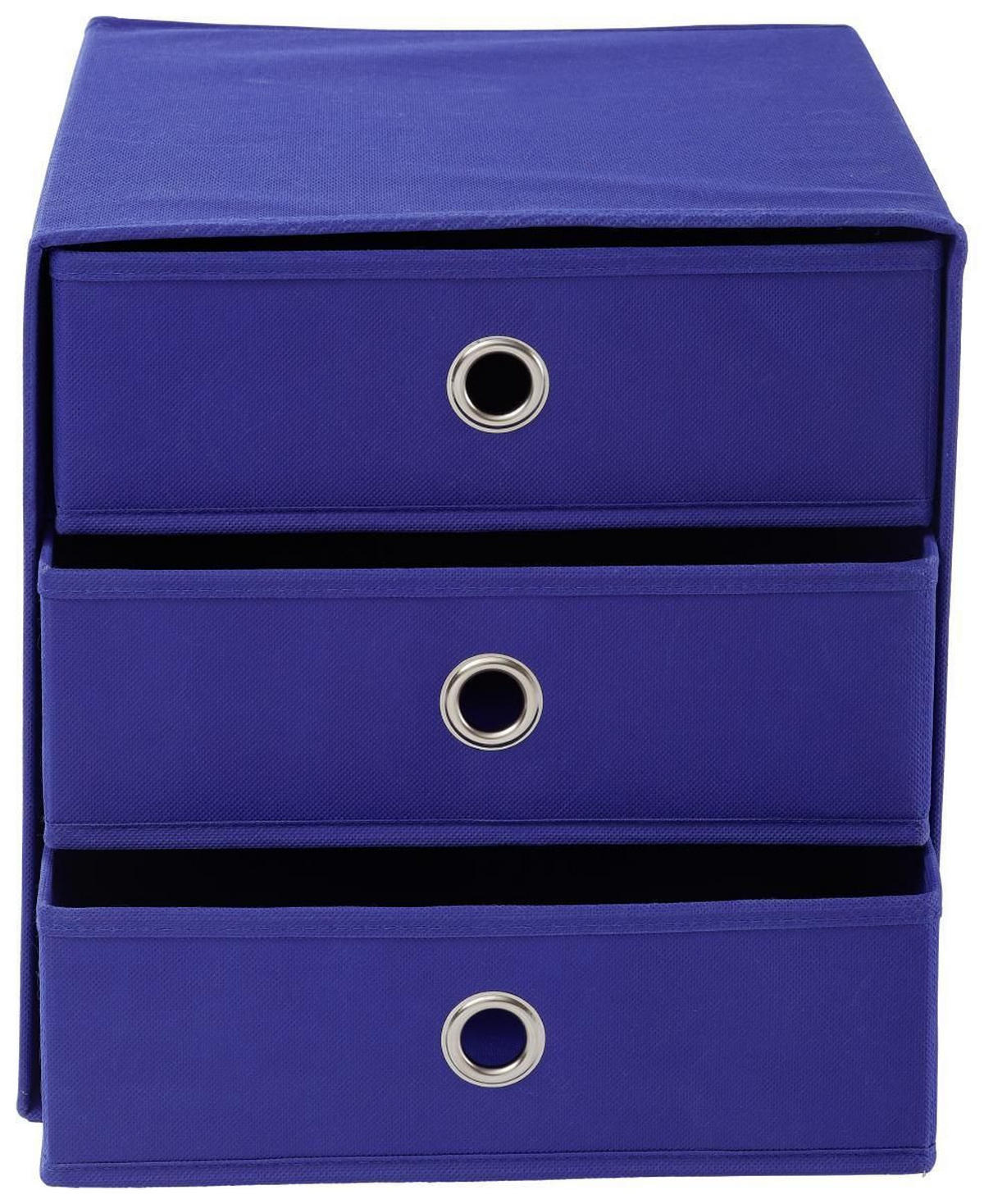 FALTBOX - Blau/Silberfarben, Design, Karton/Textil (32/32/31,5cm) - Carryhome