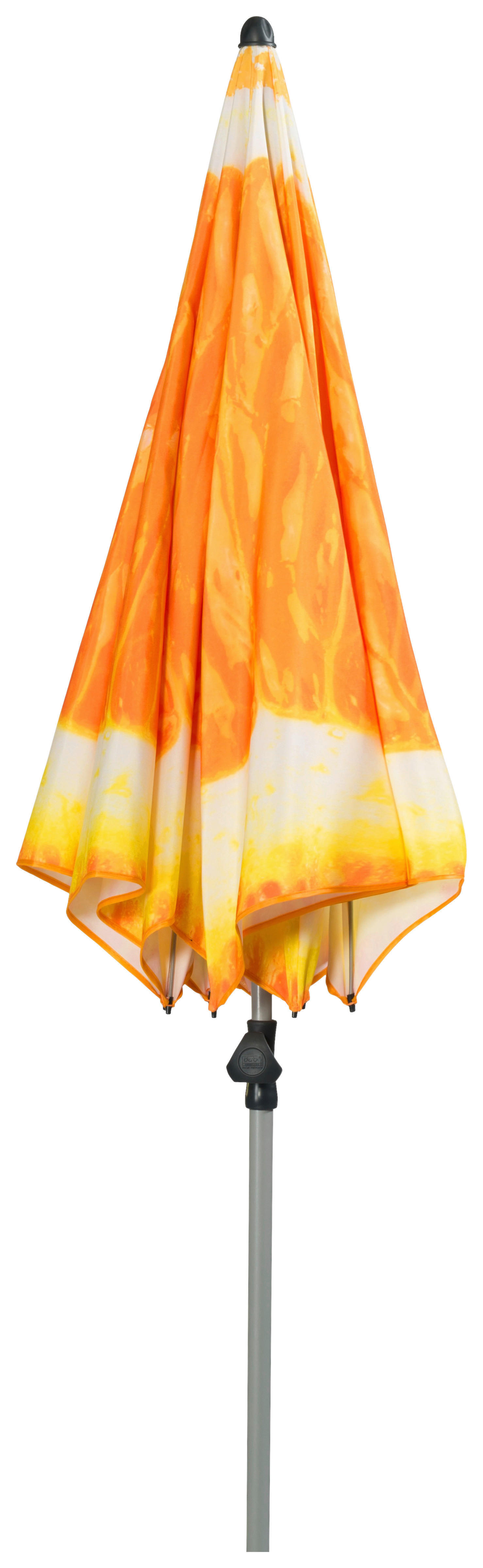 SONNENSCHIRM 200 cm Orange  - Silberfarben/Orange, Design, Textil/Metall (200/200cm) - Doppler
