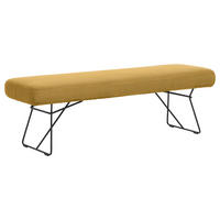 SITZBANK 160/85/45 cm Feincord Gelb, Grün Metall  - Gelb/Schwarz, Design, Textil/Metall (160/85/45cm) - Johann Jakob