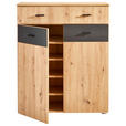 GARDEROBE 4-teilig  in 165/198/38 cm  - Anthrazit/Eiche Artisan, KONVENTIONELL, Holzwerkstoff (165/198/38cm) - Carryhome