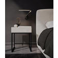 NACHTSCHRANK 45/55/45 cm  - Schwarz/Naturfarben, Design, Textil/Metall (45/55/45cm) - Esposa