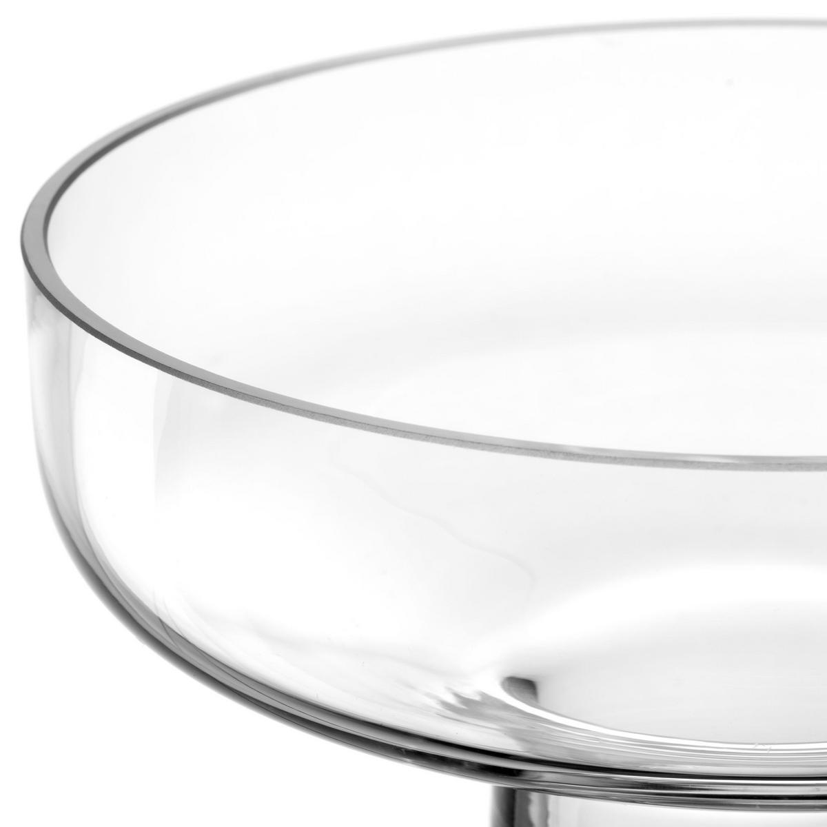 VASE  - Transparent/Grau, KONVENTIONELL, Glas/Keramik (21/21,50/21cm) - Leonardo