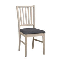 STOL  - vit/grå, Klassisk, trä/textil (44/74/48cm) - Rowico