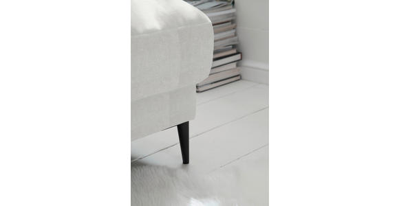 ECKSOFA in Flachgewebe Creme 296/207 cm - Creme/Schwarz, Design, Textil/Metall (296/207cm) - Dieter Knoll