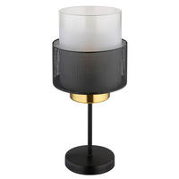 TISCHLEUCHTE - Klar/Schwarz, Design, Glas/Metall (18/40cm) - Globo