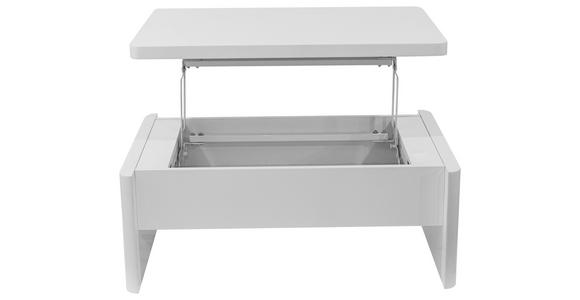 COUCHTISCH 90/60/38-63 cm rechteckig Weiß  - Weiß, KONVENTIONELL, Holzwerkstoff/Metall (90/60/38-63cm) - Xora