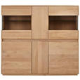 HIGHBOARD 153/138/41 cm  - Wildeiche, Basics, Glas/Holz (153/138/41cm) - Linea Natura