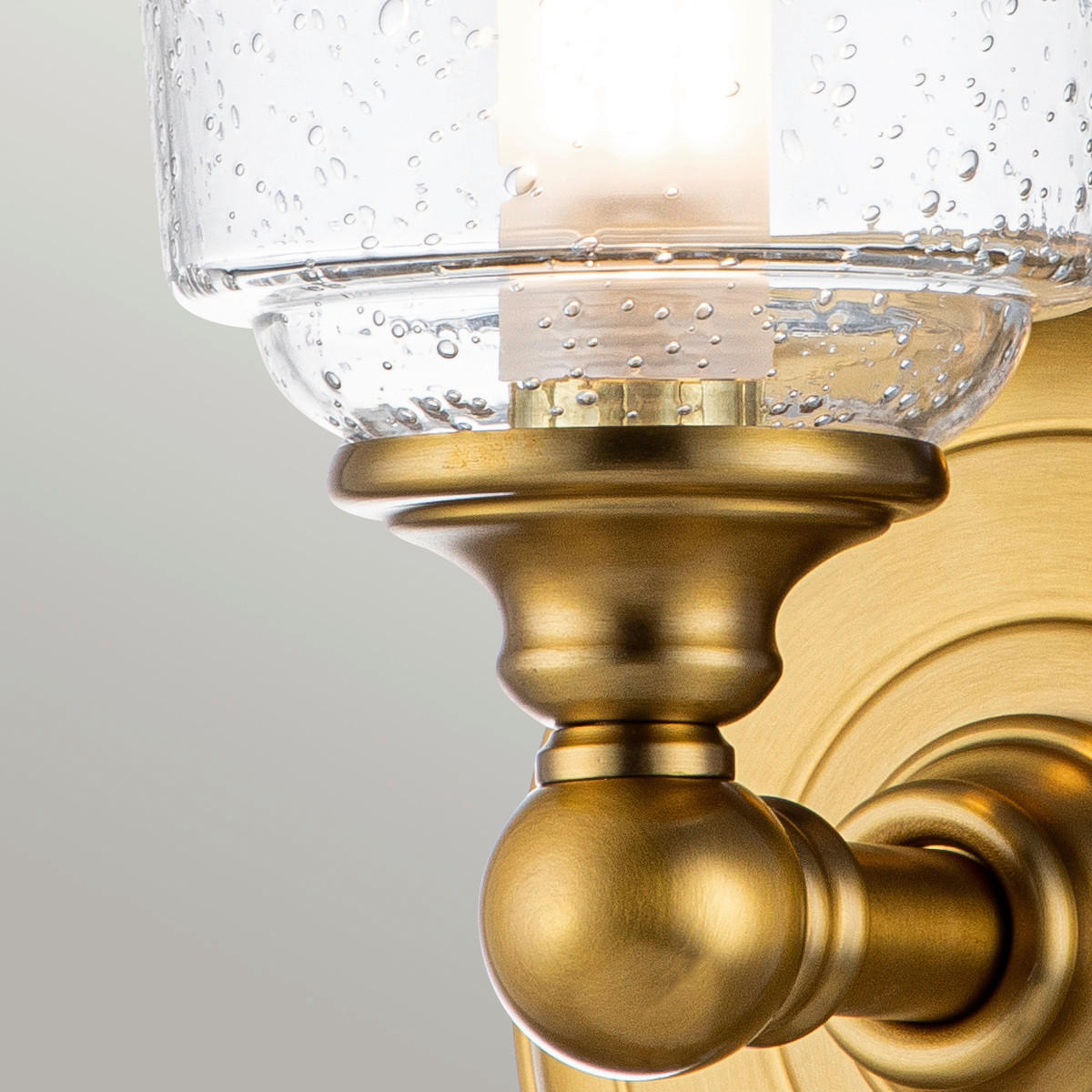 BADEZIMMER-WANDLEUCHTE Elstead Hugolake 13.3/24.8 /15.2 cm   - Messingfarben, KONVENTIONELL, Glas/Metall (13.3/24.8 /15.2cm) - Elstead Lighting