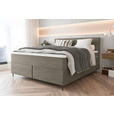 BOXSPRINGBETT 180/200 cm  in Graubraun  - Graubraun/Schwarz, KONVENTIONELL, Textil/Metall (180/200cm) - Carryhome