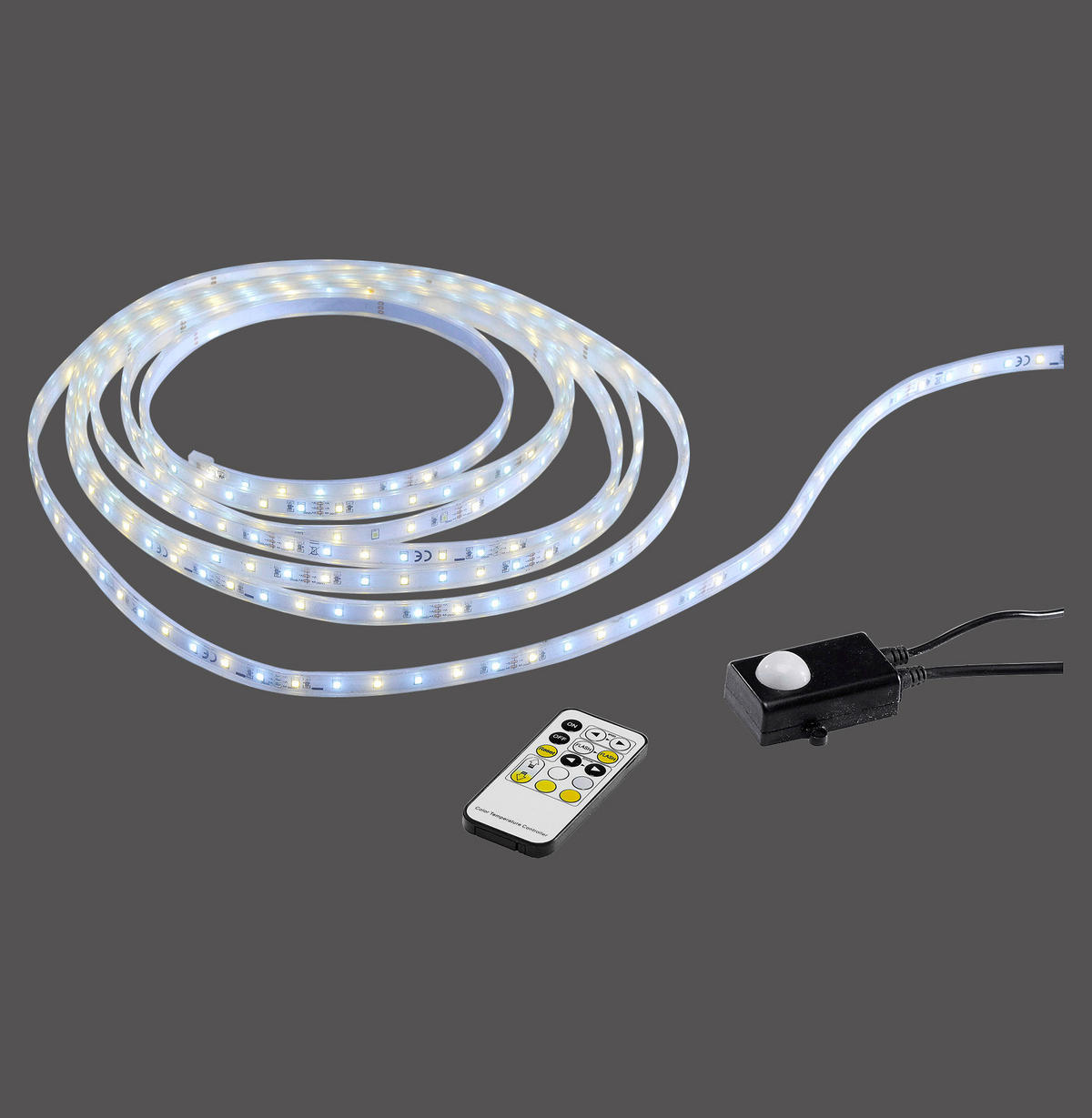 LED-STRIP CCT BEWEGUNGSSENSOR TEANIA 500/1,5/0,5 cm   - Transparent/Weiß, Design, Kunststoff/Metall (500/1,5/0,5cm) - P & B