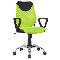 SNURRSTOL FÖR UNGDOMAR  i läderimitation, nät lime  - grön/kromfärg, Modern, metall/plast (60/105/60cm) - MID.YOU