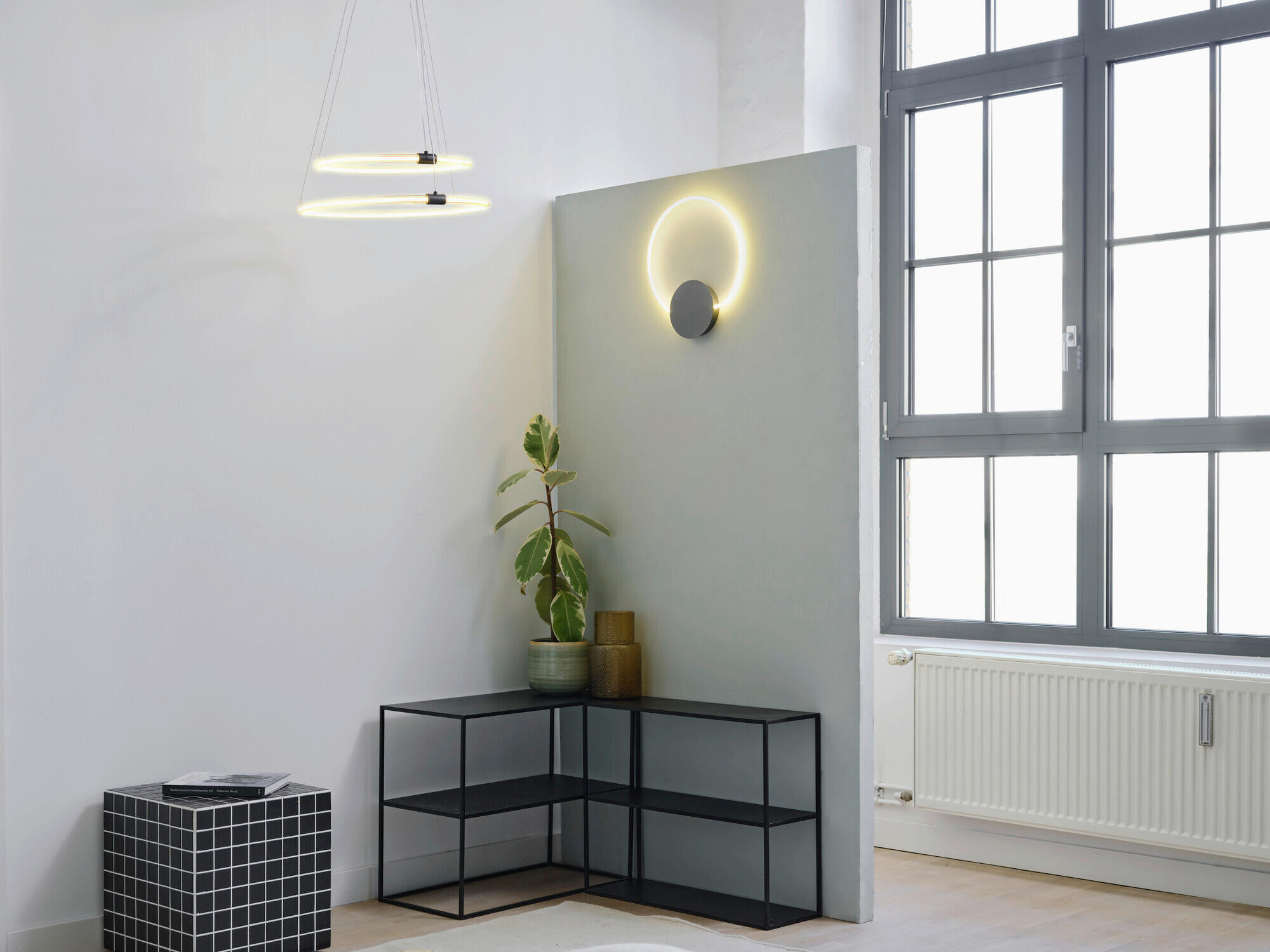 LED-WANDLEUCHTE 36.7/3,9 cm - Dunkelgrau, Basics, Kunststoff (36.7/3,9cm) - Osram