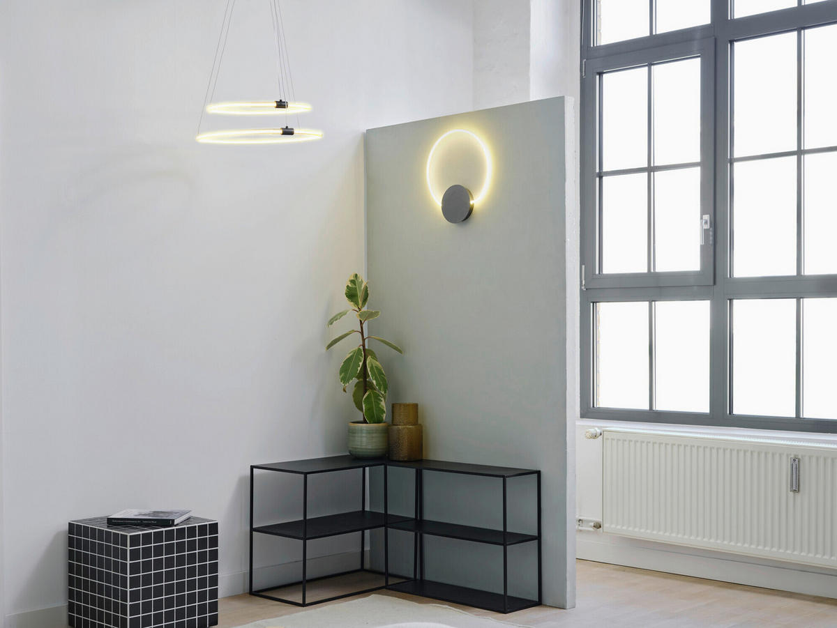 LED-HÄNGELEUCHTE 49.8/80 cm  - Dunkelgrau, Basics, Kunststoff (49.8/80cm) - Osram