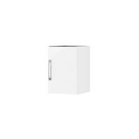 DULAP BAIE INFERIOR 34/55/40 cm  - argintiu/alb, Basics, sticlă/metal (34/55/40cm) - Welnova