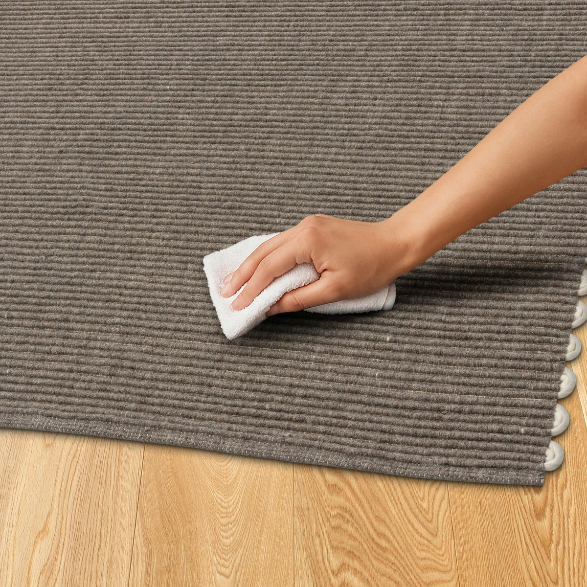 HANDWEBTEPPICH 160/230 cm Omira Dunkelgrau rechteckig  - Dunkelgrau, Basics, Textil (160/230cm) - Schöner Wohnen