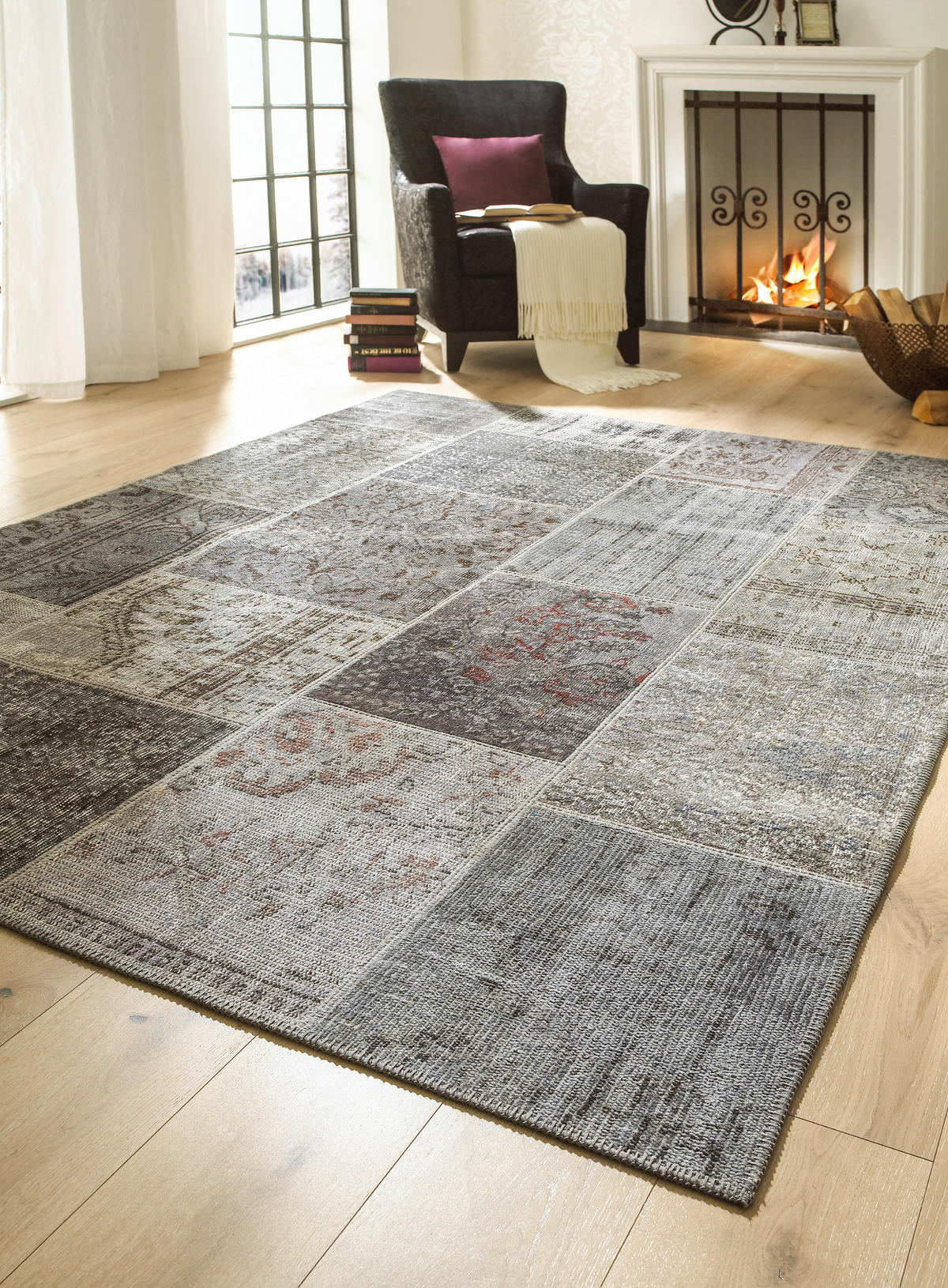 ORIENTTEPPICH 120/180 cm Ephesus Granite  - Graphitfarben, Trend, Textil (120/180cm) - Cazaris