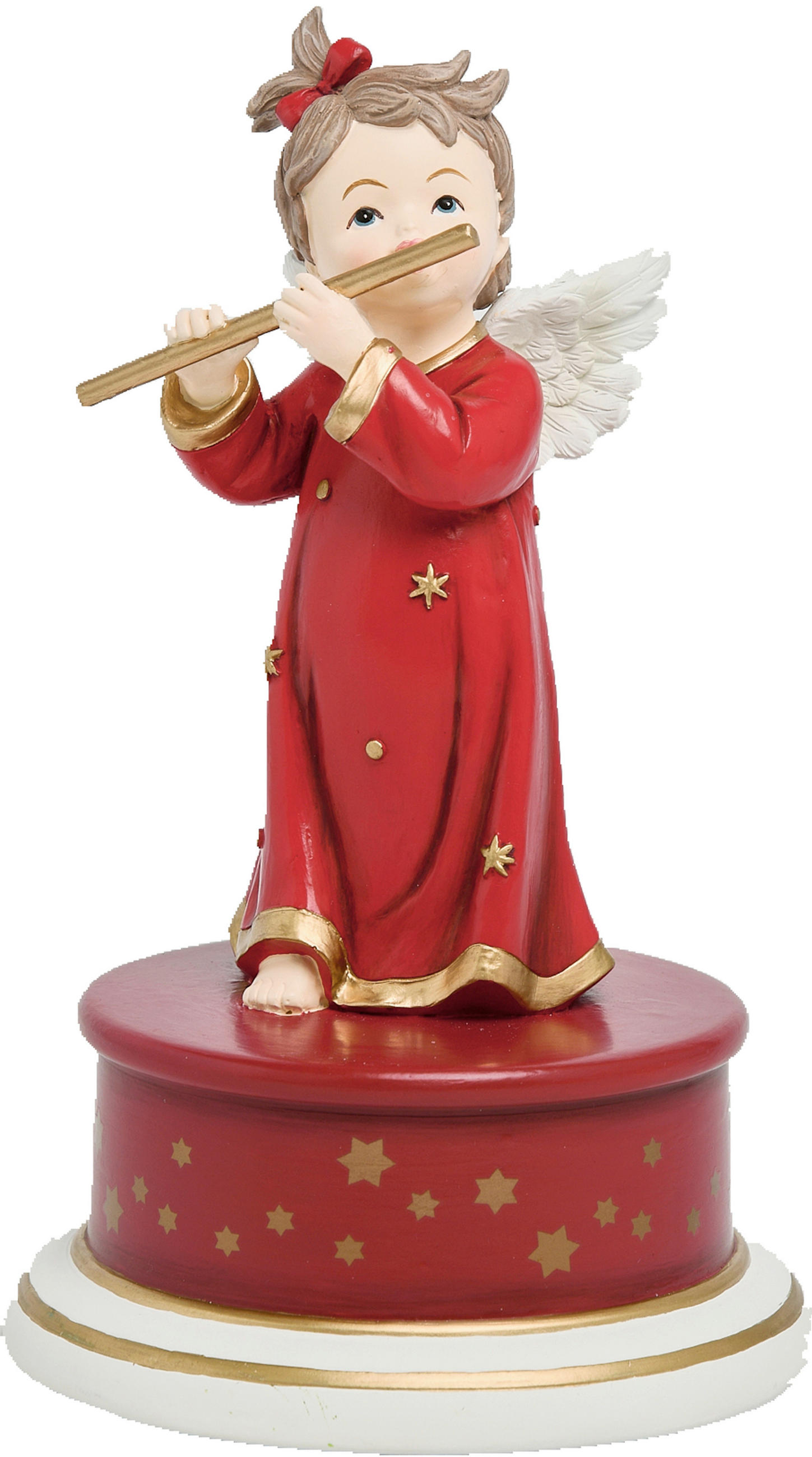DEKOENGEL - Rot/Goldfarben, LIFESTYLE, Kunststoff (10,8/18,2/10,8cm) - X-Mas