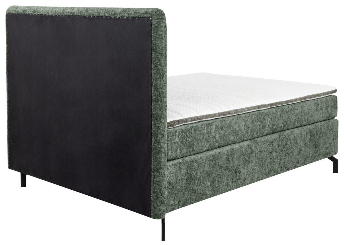 BOXSPRINGBETT 140/200 cm  in Mintgrün  - Schwarz/Mintgrün, Design, Textil/Metall (140/200cm) - Esposa