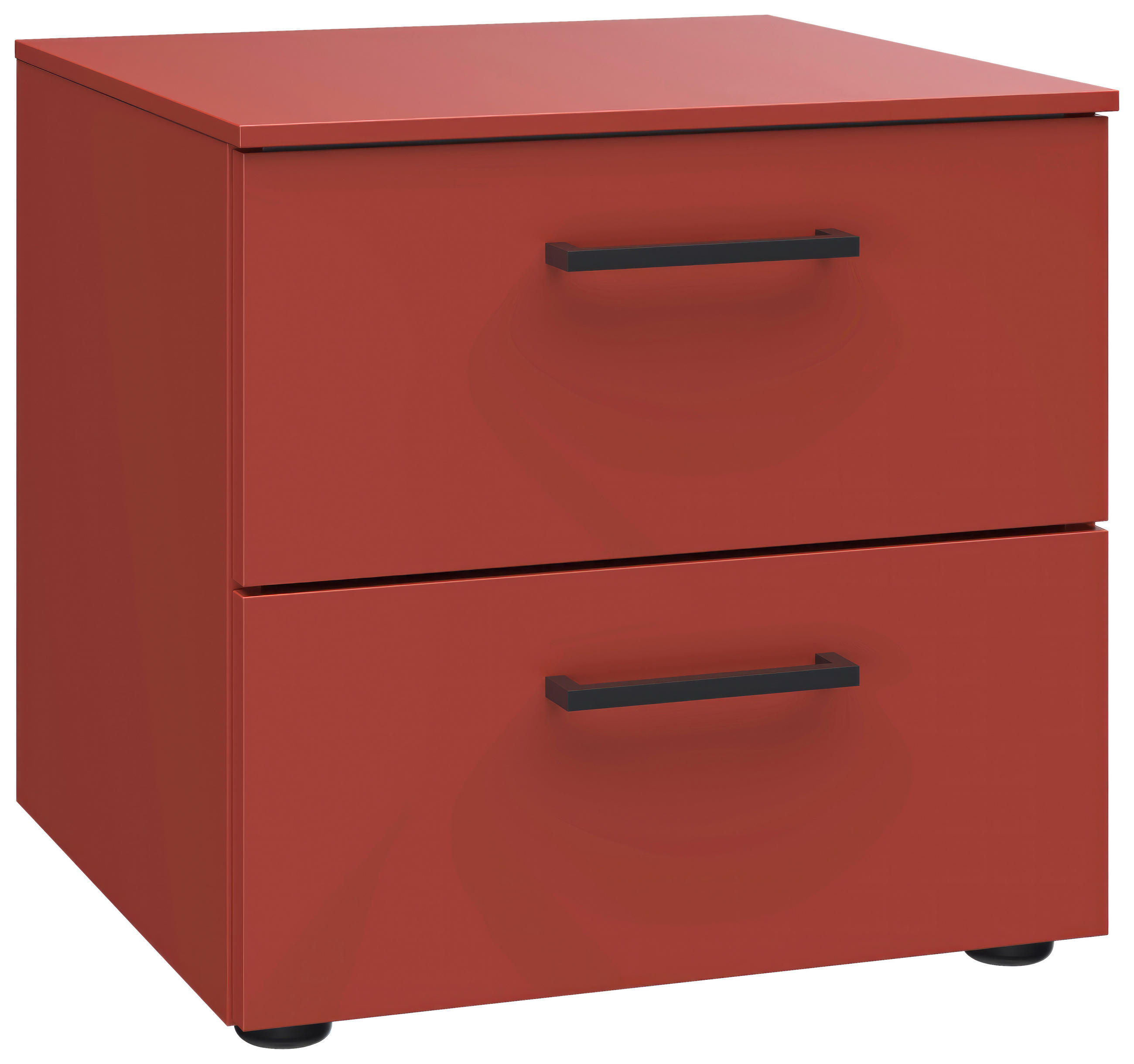 NACHTKÄSTCHEN 42/41/41 cm  in Rot, Koralle  - Koralle/Rot, MODERN, Holzwerkstoff/Kunststoff (42/41/41cm) - Novel