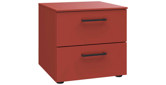 NACHTSCHRANK 42/41/41 cm  - Koralle/Rot, Design, Holzwerkstoff/Kunststoff (42/41/41cm) - Novel