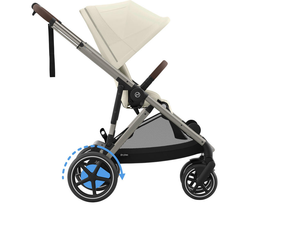 KINDERWAGEN E-GAZELLE S  - Taupe, Design, Kunststoff/Metall (94.5/66/100cm) - Cybex