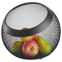 KORPA ZA VOĆE      - crna, Osnovno, metal (23/23/20cm) - Justinus