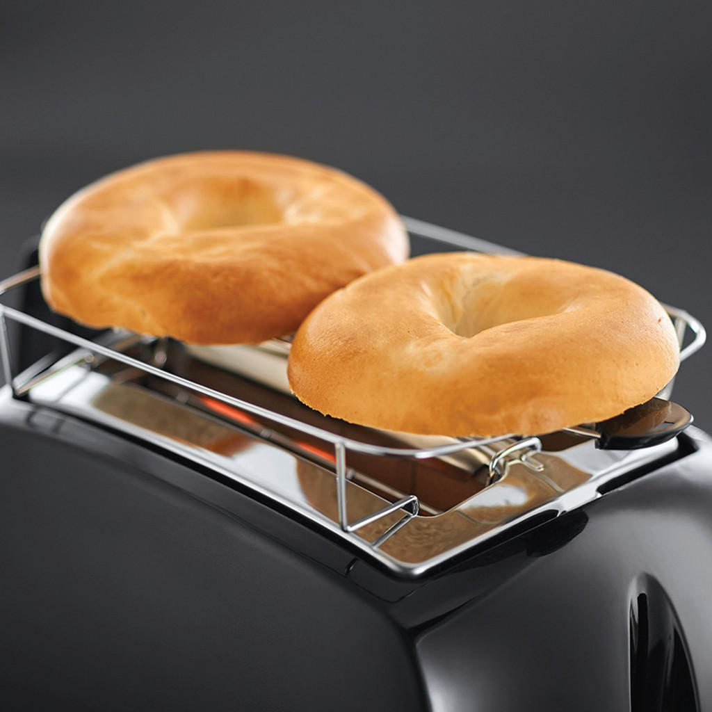 Thumbnail - Russel Hobbs Toaster, Schwarz, Metall, Kunststoff, 18.2x22.1x29.5 cm, Krümelschublade, Brötchenaufsatz, Schnellstoppfunk...