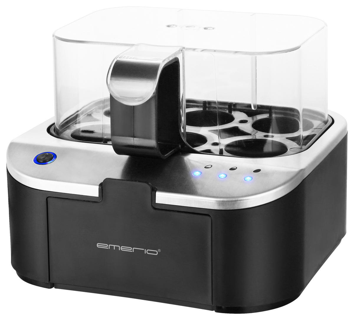 EIERKOCHER - Edelstahlfarben/Schwarz, Basics, Kunststoff/Metall (18/14/16,5cm) - EMERIO