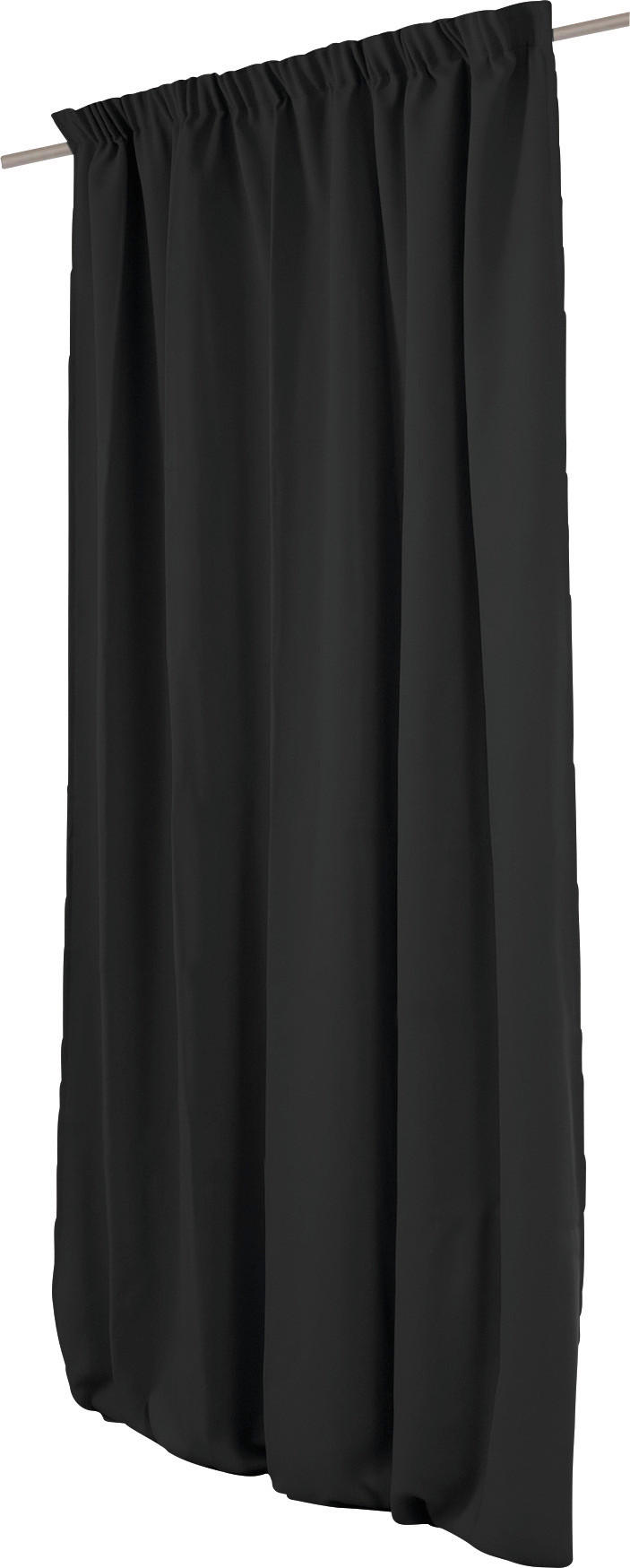WÄRMESCHUTZVORHANG Verdunkelung 145/260 cm   - Anthrazit, Design, Textil (145/260cm)