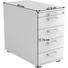 CONTAINER Eichefarben - Chromfarben/Eichefarben, KONVENTIONELL, Kunststoff/Metall (42.8/72-76/80cm)