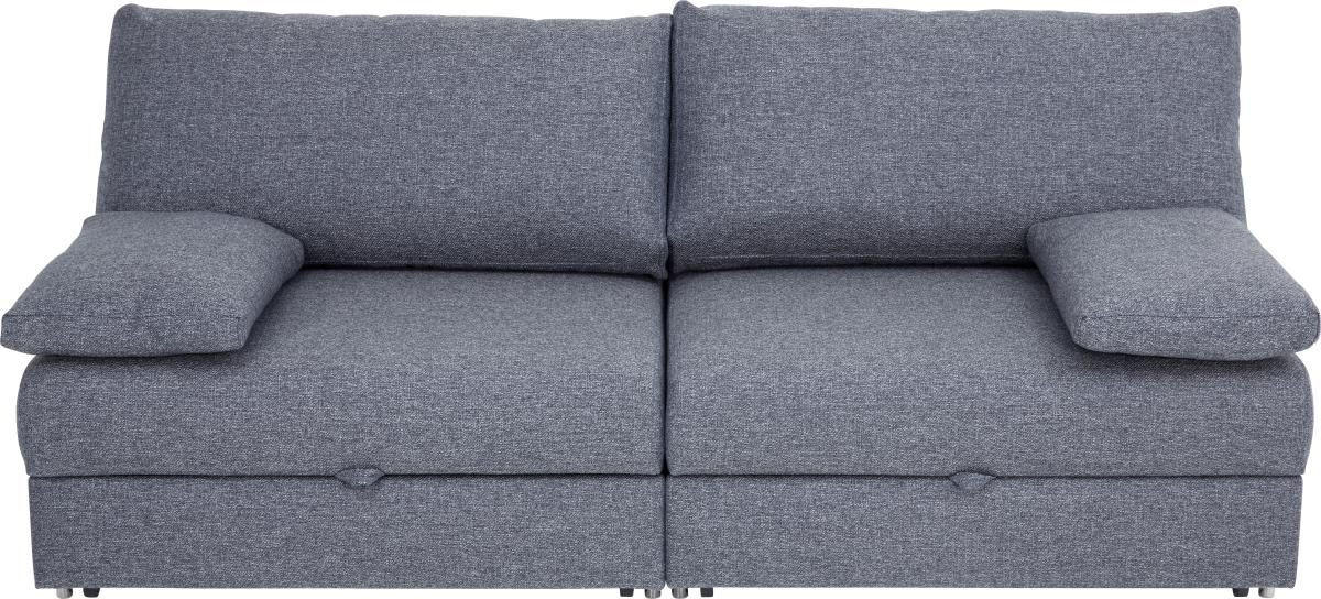 SCHLAFSOFA Blau, Grau  - Chromfarben/Blau, Design, Textil/Metall (192/77-88/110-120cm) - Bali