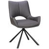 STUHL - Dunkelgrau/Schwarz, Design, Textil/Metall (57/88,5/62cm) - Carryhome