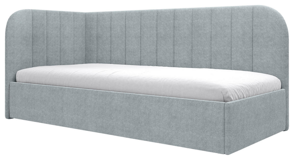 POLSTERBETT 90/200 cm,  in gepolstertes Kopfteil, Lattenrost, Bettkasten,  - Schwarz/Minttürkis, MODERN, Holz/Holzwerkstoff (90/200cm) - MID.YOU