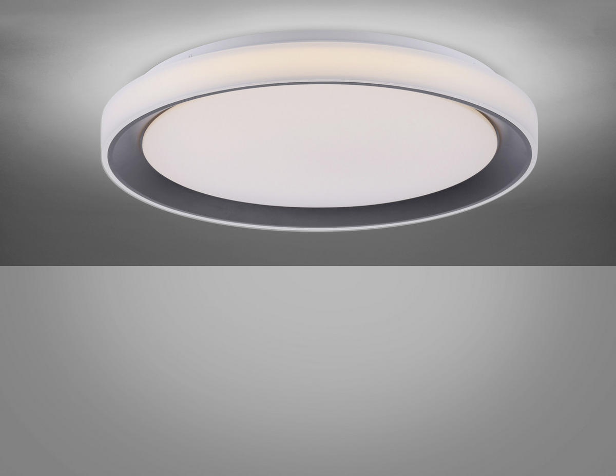 LED-DECKENLEUCHTE LOLASMART-DISC  Smart 51/7,5 cm   - Schwarz, Design, Kunststoff/Metall (51/7,5cm)