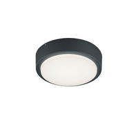 AUSSENDECKENLEUCHTE - Weiss/Anthrazit, Design, Kunststoff/Metall (20/5,5cm)
